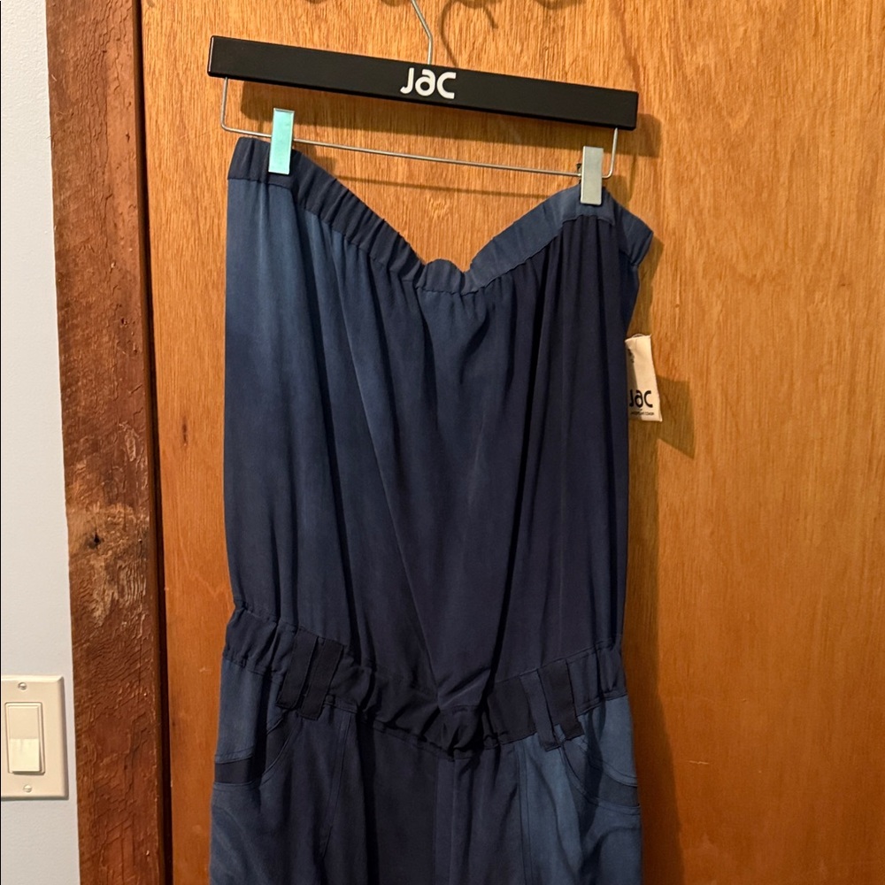 JAC Blue Strapless Jumpsuit